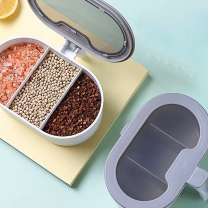 Zenlyf Triple Compartment Plastic Spice Box