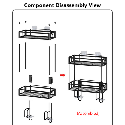 Zenlyf Bathroom Shelves & Accessories, No Drill Wall Rack