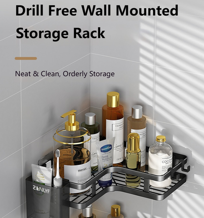 Zenlyf No Drill Bathroom Shelf & Kitchen Organizer  (White)