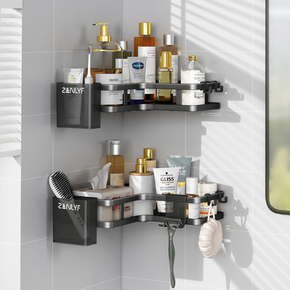 Zenlyf No Drill Bathroom Shelf & Kitchen Organizer  (White)