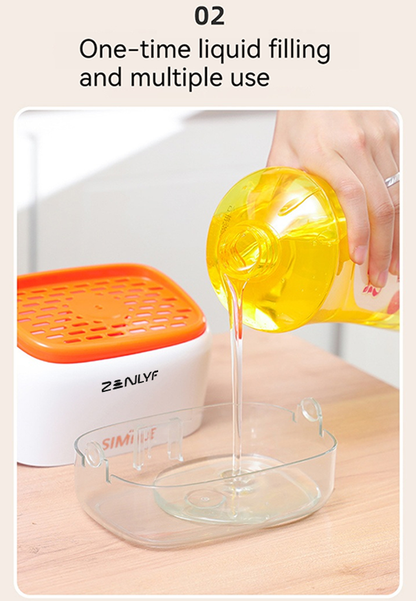 Zenlyf Premium Dishwashing Liquid Dispenser with Sponge Holder for Kitchen Sink