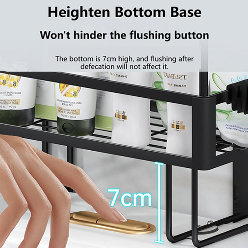 Zenlyf Bathroom Shelves & Accessories, No Drill Wall Rack