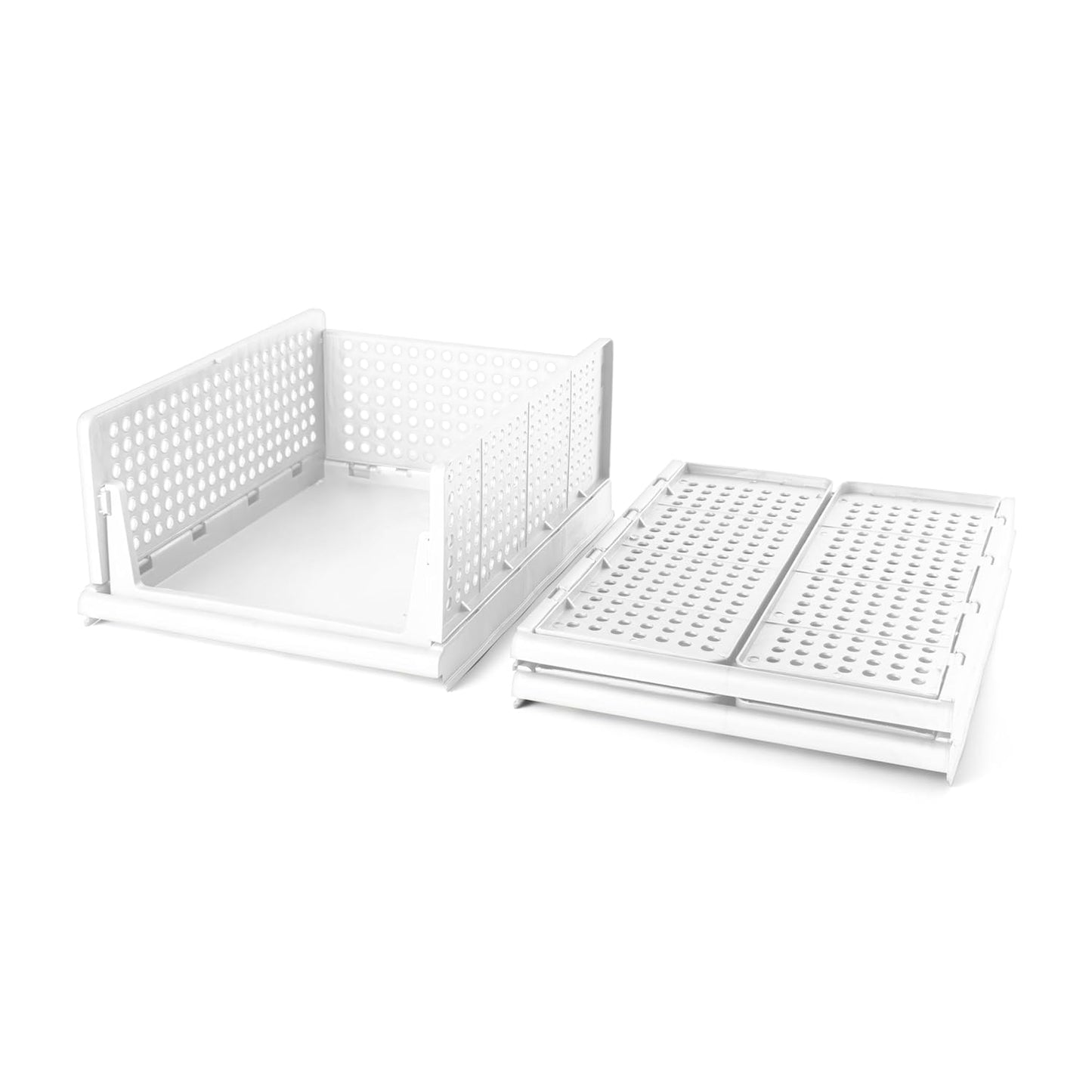 Zenlyf Stackable Wardrobe Organizer for Storage - Foldable Cupboard Cloth Organizer with Adjustable Sliding Drawer, Storage Box and Organiser for Efficient Wardrobe Space Management (2)