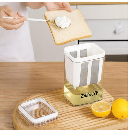 Zenlyf Yogurt Filter Curd Strainer with Lid | Greek Yogurt Maker for Hung Curd, Cream Cheese, Labneh | Reusable Plastic Yogurt Strainer for Homemade Thick Yogurt & Healthy Cooking