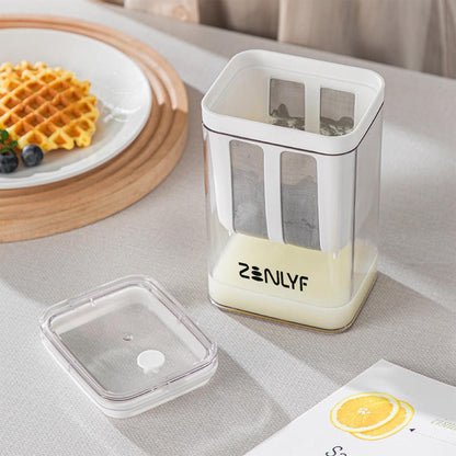 Zenlyf Yogurt Filter Curd Strainer with Lid | Greek Yogurt Maker for Hung Curd, Cream Cheese, Labneh | Reusable Plastic Yogurt Strainer for Homemade Thick Yogurt & Healthy Cooking
