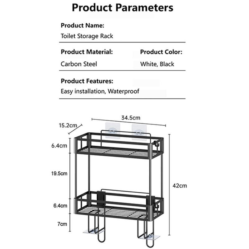 Zenlyf Bathroom Shelves & Accessories, No Drill Wall Rack