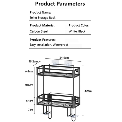 Zenlyf Bathroom Shelves & Accessories, No Drill Wall Rack