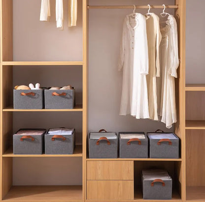 Zenlyf Wardrobe Organizer for Clothes/Foldable Cupboard Storage (Pack of 4,Grey)