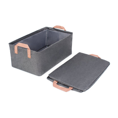 Zenlyf Wardrobe Organizer for Clothes/Foldable Cupboard Storage (Pack of 4,Grey)