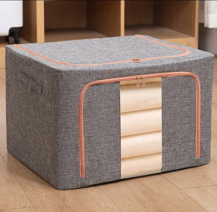 Zenlyf Foldable Underbed Storage Box with Clear Window, Sleek and modern container